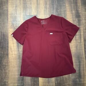 Figs Catarin One-Pocket Scrub Maroon Top Size Small Size XXL